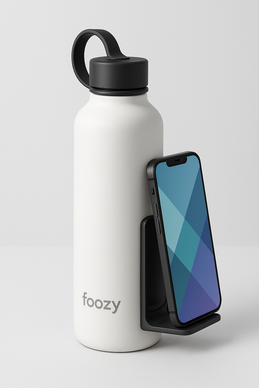 Foozy® Bottle with Integrated Phone Holder